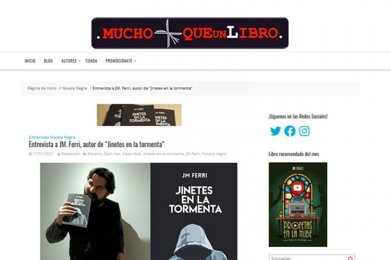 Entrevista en MUCHO MÁS QUE UN LIBRO