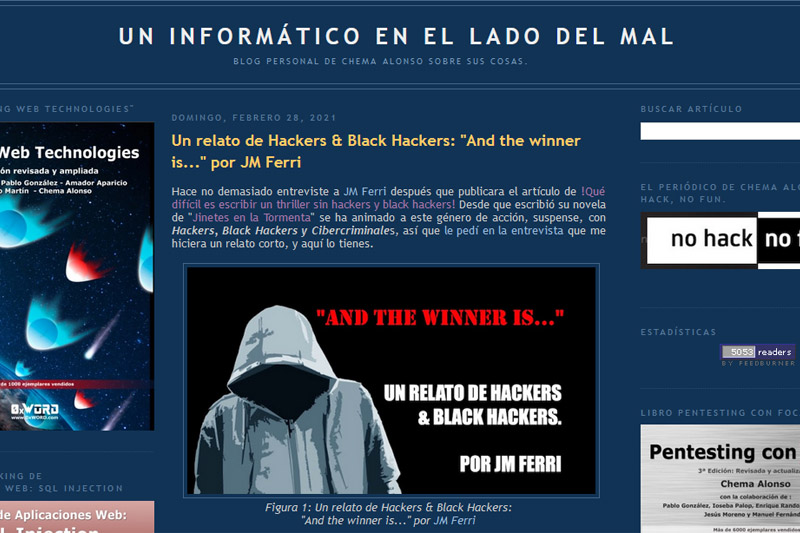 Relato: «And the winner is…» – El Otro Lado del Mal (Chema Alonso)