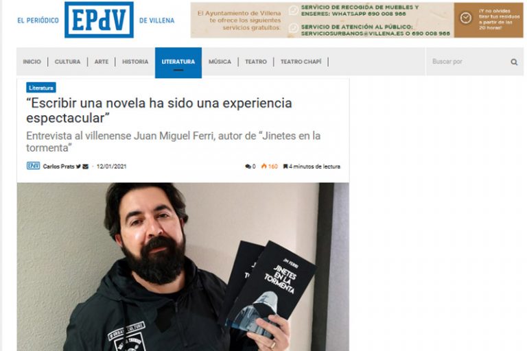 Entrevista en El Periódico de Villena