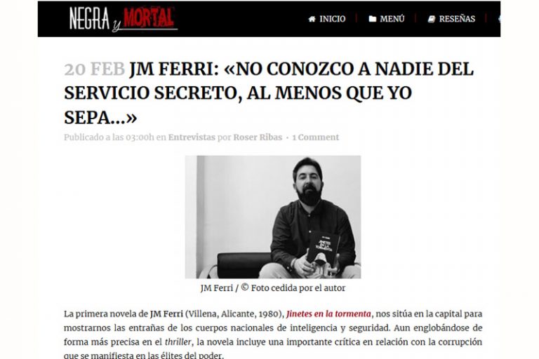 Entrevista en Negra y Mortal